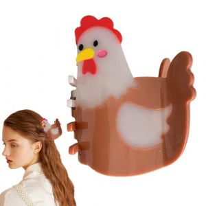Pinces &agrave; cheveux de poule &ndash; Pince &agrave; chevex d'animal mignon | Barrettes pour filles &agrave; la mode | Pinces &eacute;l&eacute;gantes pour femmes, nouveaut&eacute;, accessoires pour cheveux, cadeau de travail de f&ecirc;te, color&eacute;, Du (anhemary, neuf)