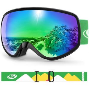 Findway Masque de Ski Enfant 3 &agrave; 12 Ans - Lunettes de Ski Enfant Masuqe Ski pour Gar&ccedil;on et Fille Anti-UV Antibu&eacute;e Compatible avec Casque pour Ski Autres Sports (Findway Direct, neuf)