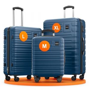 Travely Valises en Polycarbonate - valises XL, L et Bagage à Cabine en Un Set. Valises de Voyage très Robustes avec roulettes Souples et Serrure TSA, Valises, Valises et trolleys (Travely, neuf)