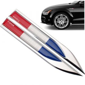 Abbdbd 2 Pi&egrave;ces/Ensemble Autocollant D'embl&egrave;me De Voiture France Autocollant De Voiture D&eacute;calcomanie Pare-Chocs D&eacute;coration De Carrosserie Drapeau Badge Embl&egrave;me Autocollant De Voiture (WANGAPING, neuf)