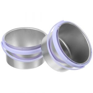 SOIMISS Lot de 2 Pots Int&eacute;rieurs en Aluminium pour Chauffe-Cire &Eacute;lectrique Portable Argent&eacute; Outil D&eacute;pilatoire Pot Amovible Adapt&eacute; pour &Eacute;pilation Visage et Spa Appareil Cire &Eacute;pilation (Star-wish, neuf)
