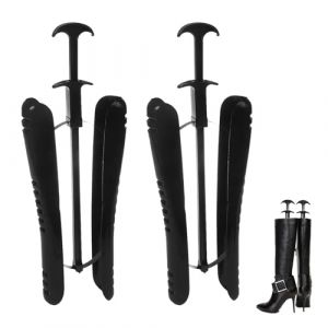 Cerioll Embauchoirs &agrave; Bottes, 1 Pair Shapers de Bottes, Embauchoirs Automatiques en Plastique avec Ressort de Tension et Poign&eacute;e de Tendeur Convient pour Maintenir la Forme pour Homme ou Femme, Noir (charey, neuf)