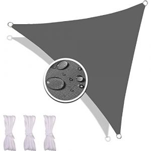 Redfire Voile D'ombrage Toile de Jute 4.5X4.5X4.5M, Résistance aux Déchirures Solaire Auvent avec Protection Solaire Tissu Oxford Compris Corde Fixation pour Prairie Gris Foncé (Redfire-EU, neuf)