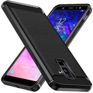 ivoler Coque Silicone pour Samsung Galaxy A6+ 2018 / A6 Plus 2018, [Protection Antichoc Militaire] &Eacute;tui de Protection, Mince Souple TPU Anti-Rayures Dos Bumper Housse, Noir (AYRmall-AMFR, neuf)