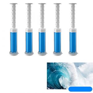 5 Pack Disc WC Nettoyant, Bloc Sans Cage Nettoyant, Parfum Toilette WC, Nettoyant Toilette, Desodorisant WC, Gel de Tampon de Fleur de Toilette, Prévient Le Dépôt De Calcaire (Océan) (demiawaking, neuf)