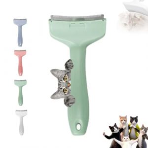 &Eacute;pilateur pour poils de chat - Brosse de toilettage douce contre les poils l&acirc;ches chez les chats - Utilisation unilat&eacute;rale (vert, 10,5 x 15 cm) (HUAYIBB, neuf)