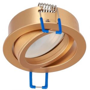 EDO Anneau Encastrable GU10 Ø74 mm Or - Cadre Spot Orientable en Aluminium pour Plafond - Spot Plafonnier OSMIN RING - Sans Douille ni Ampoule - Éclairage Intérieur Moderne (ELHURT, neuf)