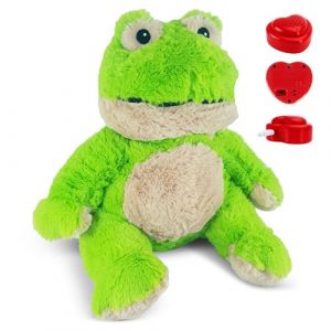 Message in a Cuddle Câlins avec Votre Message Vocal [Microphone + MP3] | Peluche Grenouille 45cm | Enregistreur Vocal Inc. | Votre Propre Voix | Présent: Valentine - Anniversaire - Fête des Mères (Onesie Wonderland, neuf)