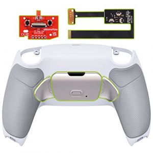 eXtremeRate Rise 2.0 Remap Kit Programmable pour ps5 Manette BDM-010&020, Coque Arrière Redessinée avec 2 Palette Métal pour ps5 Controller, Carte améliorée, Blanche Pur (EXR Gaming, neuf)