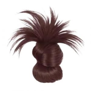 Cl-IP-IP-on à plumes à plumes, Clip Cliw Clip Poix de cheveux en désordre, petit pain à cheveux synthétique, style quotidien sans effort, conception de perruque adaptable, brun/noir/brun foncé, po (beusw, neuf)
