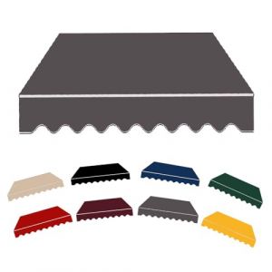 IMUNKT Toile De Remplacement pour Store Banne Rétractable Manuel 300cm Toile D'Auvent Tissu De Remplacement en Polyester Auvent De Terrasse Extérieur(Gray,6.5x5ft/200x150cm) (haiyongshangmao, neuf)