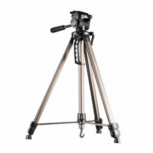 Mantona Basic Travel Pro III Tr&eacute;pied en Aluminium l&eacute;ger avec Plateau &agrave; d&eacute;gagement Rapide, Hauteur 55 &agrave; 146 cm, Charge 3 kg, Poids l&eacute;ger 1,07 kg, Bronze avec Sac (Wiltec Wildanger Technik GmbH, neuf)