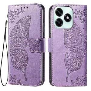 EASSGU Coque pour Honor X5C Plus (6.74" inches) Etui Flip Magn&eacute;tique avec 3 Fentes pour Cartes 1 Portefeuille, Housse - Violet Clair (EASSGU, neuf)