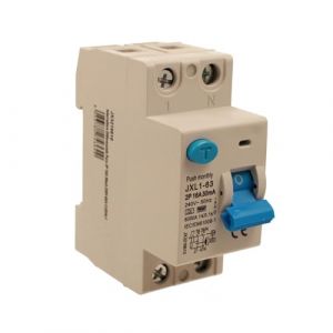 RCCB Interrupteur différentiel pur type F 16A, 1P+N, 2 modules DIN, 30 mA, 6000 A, AC 230 V, IP20 (A2ZWORLD-FR, neuf)