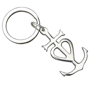 Porte-Cl&eacute;s Croix de Camargue, Fait Main en Etain Fin, Fabrication Artisanale Fran&ccedil;aise aux Etains de Jumilhac (High Country Pewter, neuf)