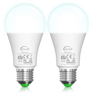 ChangM Ampoule LED cr&eacute;pusculaire E27, 13W ampoule d&eacute;tecteur cr&eacute;pusculaire Lumi&egrave;re du jour 4500K, Marche/Arr&ecirc;t automatique, Non dimmable, Capteur de luminosit&eacute; LED ext&eacute;rieur, 2 Pi&egrave;ces (SiDell, neuf)