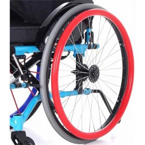 ADUUTPPD F,24in, 1 Paire De Housses pour Fauteuil Roulant, 20/22/24 Pouces, Housses De Protection Antid&eacute;rapantes en Silicone pour Jantes De Fauteuil Roulant, Accessoires pour Poign&eacute;es De Roue Arri&egrave;re (EX-AA, neuf)