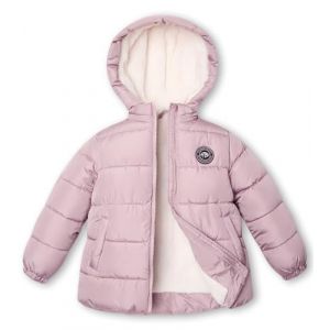 maoo garden Manteau Doudoune Hiver Fille 4-7 ans - Manteau léger imperméable anti-pluie avec capuche et à doublure polaire Rose 6 ans (maoo garden, neuf)