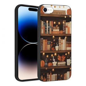 Yirlbey Coque pour iPhone 16e/SE 4/SE 2025 Automne, Biblioth&egrave;que Aesthetic Feuille D'&eacute;rable Mignon Motif Citrouille Design &Eacute;tui pour Femmes Fille,Souple Silicone Housse Cover Case pour iPhoneSE 4 6,1" (FORSALOR TRADING, neuf)