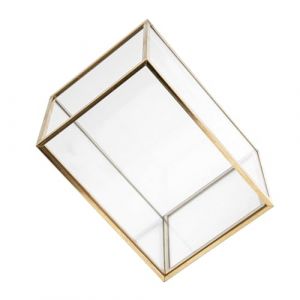 BUTIFULSIC Organiseur Maquillage Dor&eacute; Transparent Pot Pinceaux Cosm&eacute;tique Compact Rangement Pinceaux Outils de Beaut&eacute; et Papeterie Design &Eacute;l&eacute;gant et R&eacute;sistant (GGBOo, neuf)