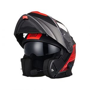 ORIGINE Casque de Moto Bluetooth Casque Modulable Intégral avec Double Visiè Homologué ECE 22-06 (H&H Sports Protection srl, neuf)