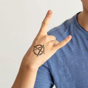 TATWOTOI - Pochoir pour tatouage &eacute;ph&eacute;m&egrave;re - Anarchie (SARL TATWOTOI, neuf)