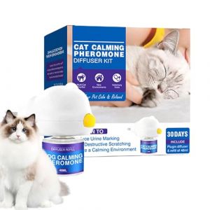Diffuseur de ph&eacute;romones apaisantes pour chat - Diffuseur de ph&eacute;romones pour chats - Diffuseur efficace pour apaiser les chats | Diffuseur de ph&eacute;romones apaisantes avec un parfum doux (asfryajeoi, neuf)