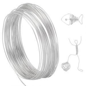 PH PandaHall - 10m Fil Aluminium Argente 0,8mm Fil M&eacute;tallique pour DIY Bijoux, Loisirs Creatifs (PandaHall FR, neuf)