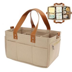 Befeixue Caddie &Agrave; Couches Pour B&eacute;b&eacute; | Organisateur De Sac &Agrave; Couches En Feutre | Sac De Rangement En Feutre Pour Chambre D'enfant Avec Compartiments | Sac &Agrave; Main Pour Couches Portable Pour B&eacute;b&eacute; (Fropldus, neuf)