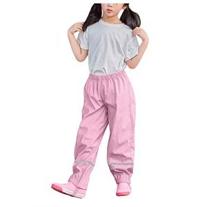 Pantalon de Pluie Garcon et Fille Pantalon Boue de Pluie Imperm&eacute;able Coupe-Vent L&eacute;ger Enfants Salopette Gar&ccedil;on sans Doublure Surpantalon R&eacute;fl&eacute;chissant Enfant pour Road Running Randonn&eacute;e le (2-3 Years) (DolceTiger, neuf)