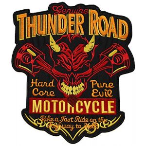 ecusson tete de mort diable devil satan biker moto motard rock grand format 19x16cm hells angel (destockandco (vendeur francais), neuf)