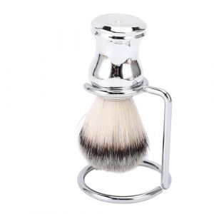 Dioche Blaireau avec Support, Blaireau &agrave; Barbe avec Support Kit Barbe Homme Blaireau &agrave; Cheveux Synth&eacute;tiques avec Support Support Rack (Qkiss, neuf)