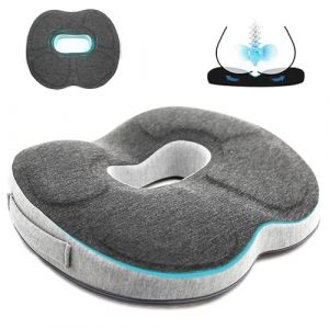 Auoketuo Coussin de Chaise Anti-escarres - Coussin orthop&eacute;dique en Forme de Donut pour soulager efficacement Les h&eacute;morro&iuml;des, la Prostate, la sciatique et Les maux de Dos, id&eacute;al pour Le Bureau, la (GAJIGAJI, neuf)