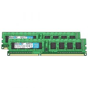 BRAINZAP Memorycity Barrette de mémoire RAM DDR3 DIMM PC3-8500U 2Rx8 1066 MHz 1,5 V CL7 8 Go (2 x 4 Go) (BRAINZAP Computer GmbH, neuf)