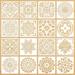 Pochoirs Lettres et Chiffres, Lot de 16 Pochoir Alphabet Enfant, Pochoir Peinture Plastique, R&eacute;utilisable Stencils Pochoirs pour Dessin Graffiti Bullet Journal Scrapbooking (OE Direct, neuf)