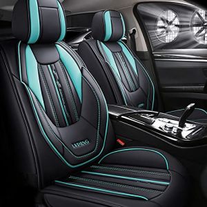 Housse de siège de Voiture en Cuir synthétique pour Dacia Duster 2 Places Toutes Saisons Noir et Vert (maipula, neuf)