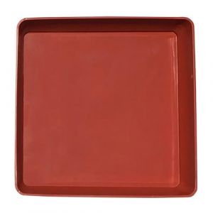 TopHomer Plateau de Pot de Fleurs Carr&eacute; Rouge avec Sauce pour Plantes Succulentes - Pot de Fleurs avec Plateau de Goutte pour Patio, Jardin, Porche, Serre (56mm/2.2po) (TopHomer, neuf)