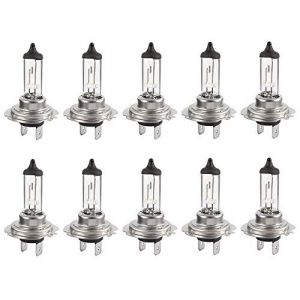10pcs H7 12V 55W ampoules super lumineuses ampoule halogène xénon longue durée de vie pour feu de croisement feux de route (womieuki, neuf)