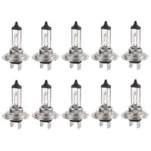 10pcs H7 12V 55W ampoules super lumineuses ampoule halogène xénon longue durée de vie pour feu de croisement feux de route (SHUHINGcat, neuf)