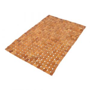 SAFIGLE Tapis De Bain Bambou Pliable Et Antidérapant Pour Salle De Bain Sauna Et Spa Matériau Naturel Confortable Et Résistant à Humidité (Grand Di, neuf)