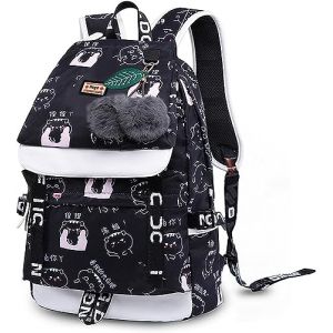 Femmes Mode Nylon Sac d'école Kawaii Impression Sac à Dos école Sac à Dos Filles décontracté étanche Sac à Dos Sac d'école Adolescent Sac à Dos étanche (Xiying, neuf)