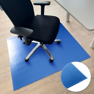 KARAT Tapis de Chaise d&eacute;coupe Bords &agrave; 45 degr&eacute;s - Protection de Sol Anti-Rayure - Tapis r&eacute;sistant pour chaises &agrave; roulettes - Tapis de Bureau antid&eacute;rapant Etanche (Kleopatra-Bleu 90x120 cm) (Velvet Trading, neuf)