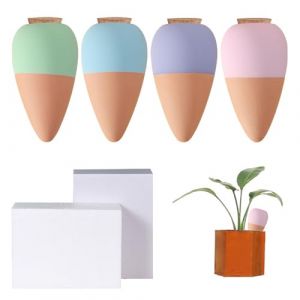 Ollas Terre Cuite &agrave; Planter, Oyas a Planter Terre Cuite, Arrosage Automatique et Ecologique pour Plante d'Int&eacute;rieur et d'Ext&eacute;rieur, Syst&egrave;me d'Irrigation Naturel, Mini Oyas Terracotta (ChuanStore, neuf)
