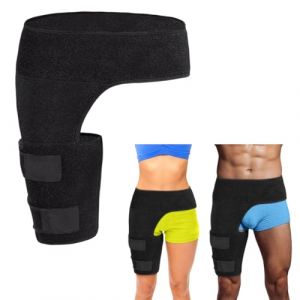 ROKZELT Manchon de compression, Hanche pour soulager la douleur sciatique &ndash; Bande de compression r&eacute;glable pour l'aine, la cuisse, les ischio-jambiers, l'arthrite, la bursite et les blessures (ZHANG GUOQIANG SHOP, neuf)