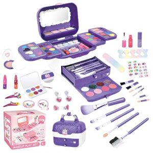 Toddler Makeup Kit, Kids Makeup Kit, Little Girls Makeup, Child Play Makeup Toys, Girls Cosmetic Kits, Washable Makeup for Girls, Makeup Toys for, Makeup for Girls, Age 3-12 Year Old Children (weilkm, neuf)