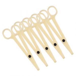 FONDOTIN 5 pi&egrave;ces Pince de Piercing Jetable Plastique Beige Pinces &agrave; Joint Professionnelles pour Piercing Corporel Outil Ajustable pour Homme et Femme (KIOONG, neuf)