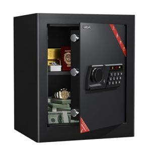 KABISAFE Coffre-fort pour la maison, 45 l, grand coffre-fort &eacute;lectronique, avec serrure &agrave; combinaison et cl&eacute;, coffre-fort mural pour bijoux, documents, m&eacute;dicaments (KABISAFE FR, neuf)