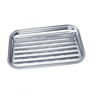 TOYANDONA poêle à Griller en Acier Inoxydable Petit Plaque Corbeille Grillage Plateau étagère Panier Barbecue poêle à Grill extérieur poêle à Griller d'extérieur Accessoire de Gril Blanche (Elitabert, neuf)