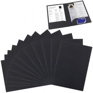 12 Pièces A4 Pochettes en Papier Kraft Chemise Cartonnée avec Rabat Présentation A4 Dossier de Rangement Porte Document Organisateur Dossier Papier Set pour Société Bureau Maison Scolaire (Noir) (GEORGIA_KLEOVOULOU, neuf)