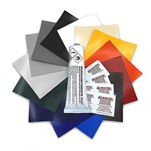 Kit de réparation pour bâche de camion, dimensions : 100 x 100 cm, avec colle PVC (Plane-B / Der Planenprofi, neuf)